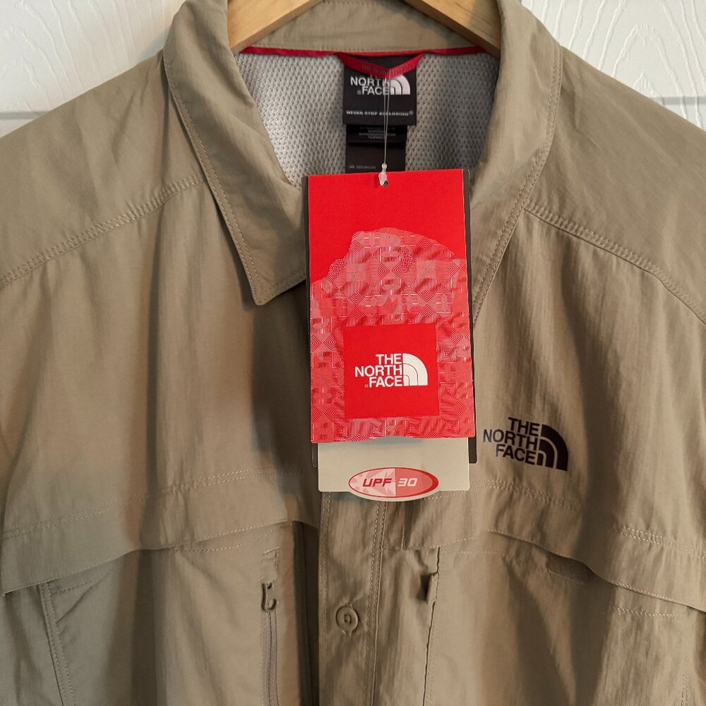 The North Face Men's Cool Horizon Short-Sleeve XL Beige UPF30 Shirt (never worn)